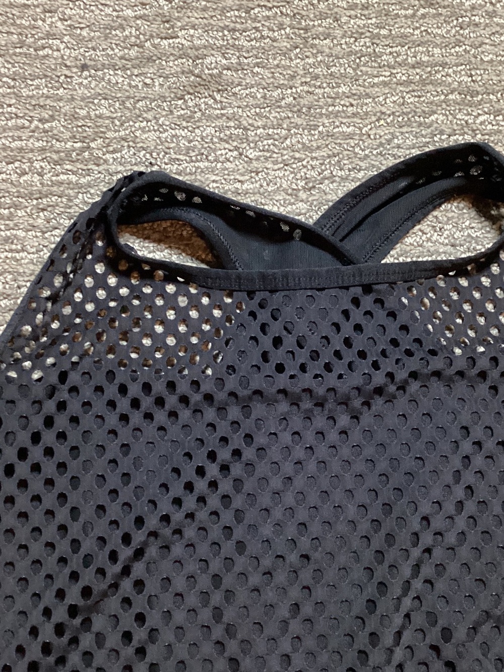 Spalding Black Mesh High-Neck Sports Bra - Picture 3 of 6